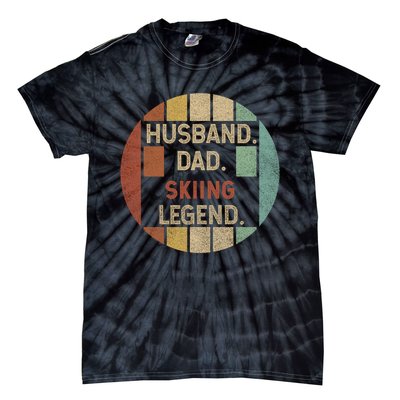 Retro Husband Father Skiing Legend Cute Gift For Dad Tie-Dye T-Shirt