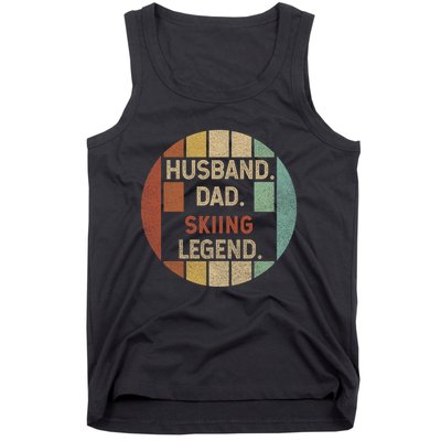 Retro Husband Father Skiing Legend Cute Gift For Dad Tank Top