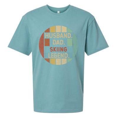 Retro Husband Father Skiing Legend Cute Gift For Dad Sueded Cloud Jersey T-Shirt