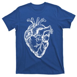 Real Heart Funny Hu Anatomy Anatomical Cardiac Nurse Gift T-Shirt