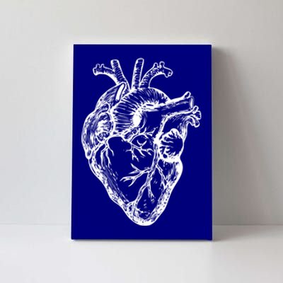 Real Heart Funny Hu Anatomy Anatomical Cardiac Nurse Gift Canvas