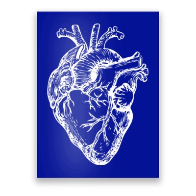 Real Heart Funny Hu Anatomy Anatomical Cardiac Nurse Gift Poster