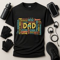 Retro Happy FatherS Day Dad Tools Best Dad Ever Performance Shirt