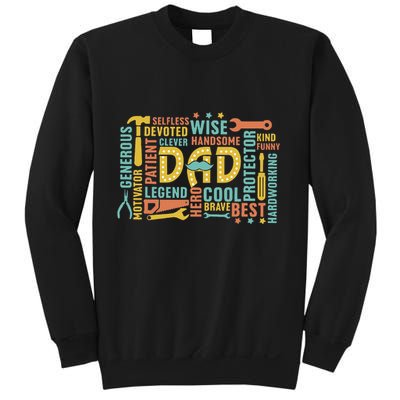 Retro Happy FatherS Day Dad Tools Best Dad Ever Sweatshirt