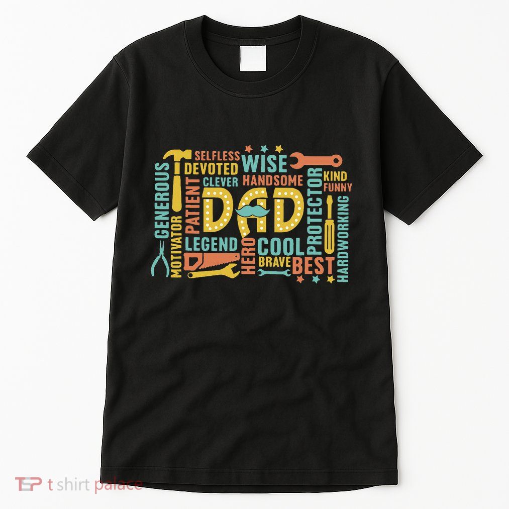 Retro Happy FatherS Day Dad Tools Best Dad Ever Tall T-Shirt