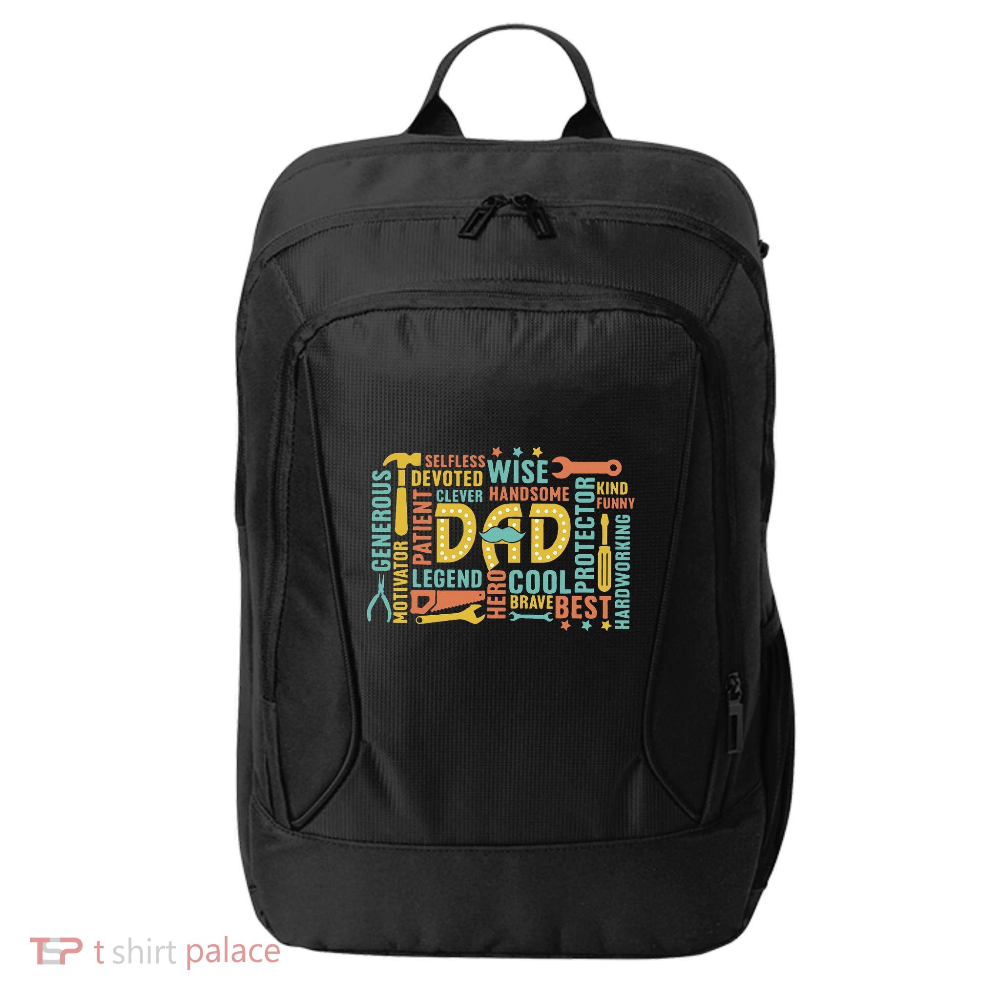Retro Happy FatherS Day Dad Tools Best Dad Ever City Backpack