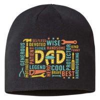 Retro Happy FatherS Day Dad Tools Best Dad Ever Sustainable Beanie