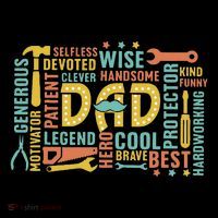 Retro Happy FatherS Day Dad Tools Best Dad Ever Wool Snapback Cap