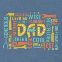 Retro Happy FatherS Day Dad Tools Best Dad Ever Garment-Dyed Sweatshirt