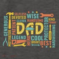 Retro Happy FatherS Day Dad Tools Best Dad Ever Vector Backpack