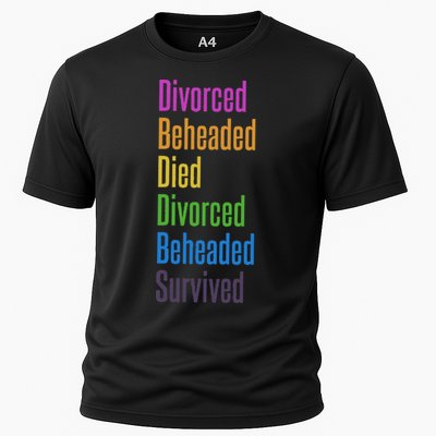 Rainbow History Fates Of Henry Viii's Six Wives Divorced, Beheaded, Died, Divorce Cooling Performance Crew T-Shirt
