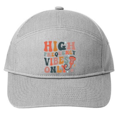 Retro High Frequency Vibes Only Sonography Ultrasound Tech 7-Panel Snapback Hat