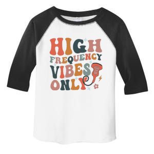 Retro High Frequency Vibes Only Sonography Ultrasound Tech Toddler Fine Jersey T-Shirt