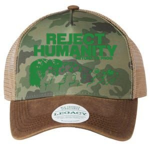 Reject Humanity Frog Scientific Evolution Meme Inspired Graphic Legacy Tie Dye Trucker Hat