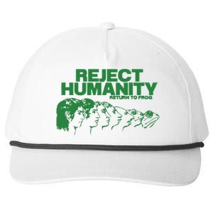 Reject Humanity Frog Scientific Evolution Meme Inspired Graphic Snapback Five-Panel Rope Hat