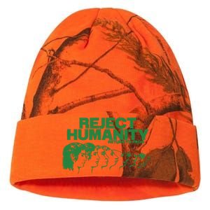 Reject Humanity Frog Scientific Evolution Meme Inspired Graphic Kati Licensed 12" Camo Beanie