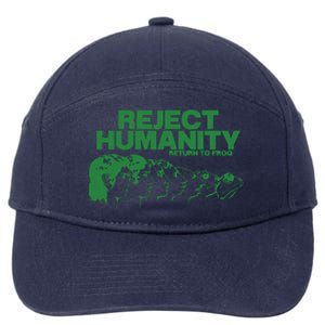 Reject Humanity Frog Scientific Evolution Meme Inspired Graphic 7-Panel Snapback Hat