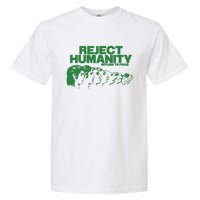 Reject Humanity Frog Scientific Evolution Meme Inspired Graphic Garment-Dyed Heavyweight T-Shirt