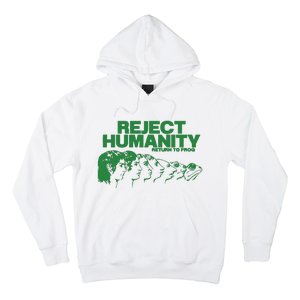 Reject Humanity Frog Scientific Evolution Meme Inspired Graphic Hoodie