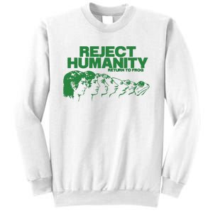 Reject Humanity Frog Scientific Evolution Meme Inspired Graphic Sweatshirt