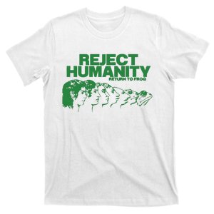 Reject Humanity Frog Scientific Evolution Meme Inspired Graphic T-Shirt