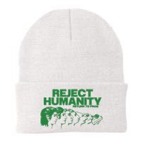 Reject Humanity Frog Scientific Evolution Meme Inspired Graphic Knit Cap Winter Beanie