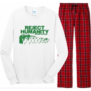 Reject Humanity Frog Scientific Evolution Meme Inspired Graphic Long Sleeve Pajama Set