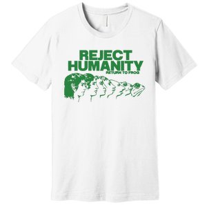 Reject Humanity Frog Scientific Evolution Meme Inspired Graphic Premium T-Shirt