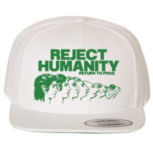 Reject Humanity Frog Scientific Evolution Meme Inspired Graphic Wool Snapback Cap