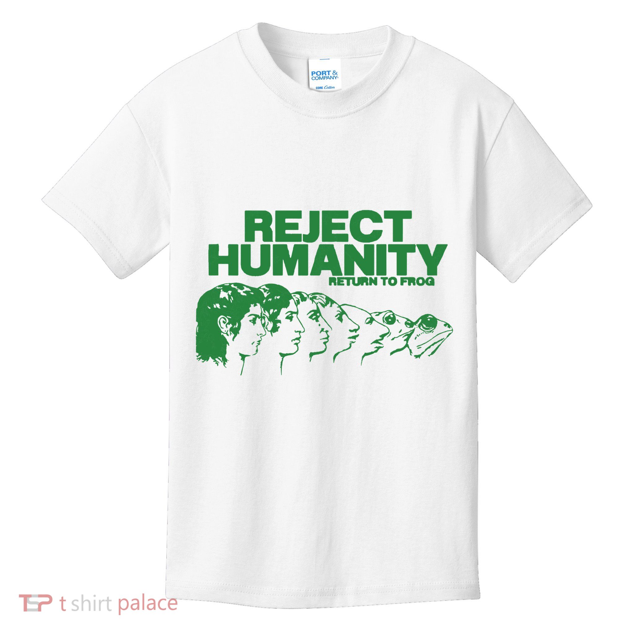 Reject Humanity Frog Scientific Evolution Meme Inspired Graphic Kids T-Shirt