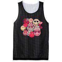 Retro Happy Face Smile Trendy Hippe Heart Valentine's Day Mesh Reversible Basketball Jersey Tank