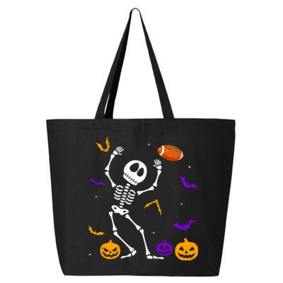 Retro Halloween Football Player Skeleton Football Lover Funny Gift 25L Jumbo Tote