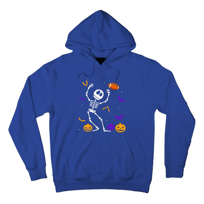 Retro Halloween Football Player Skeleton Football Lover Funny Gift Hoodie