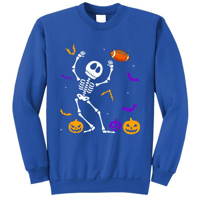 Retro Halloween Football Player Skeleton Football Lover Funny Gift Sweatshirt