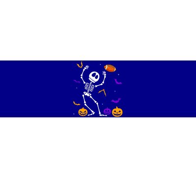 Retro Halloween Football Player Skeleton Football Lover Funny Gift Bumper Sticker