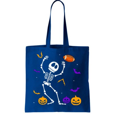 Retro Halloween Football Player Skeleton Football Lover Funny Gift Tote Bag