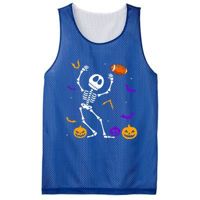 Retro Halloween Football Player Skeleton Football Lover Funny Gift Mesh Reversible Basketball Jersey Tank