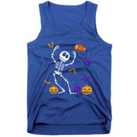 Retro Halloween Football Player Skeleton Football Lover Funny Gift Tank Top