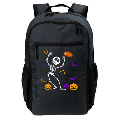 Retro Halloween Football Player Skeleton Football Lover Funny Gift Daily Commute Backpack