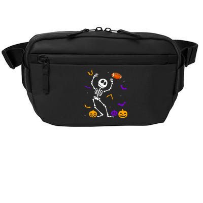 Retro Halloween Football Player Skeleton Football Lover Funny Gift Crossbody Pack