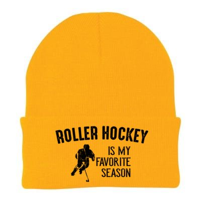 Roller Hockey Favorite Season Vintage Gift Knit Cap Winter Beanie