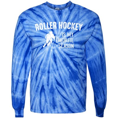 Roller Hockey Favorite Season Vintage Gift Tie-Dye Long Sleeve Shirt