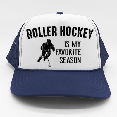 Roller Hockey Favorite Season Vintage Gift Trucker Hat