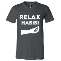 Relax Habibi Funny For Man Women V-Neck T-Shirt