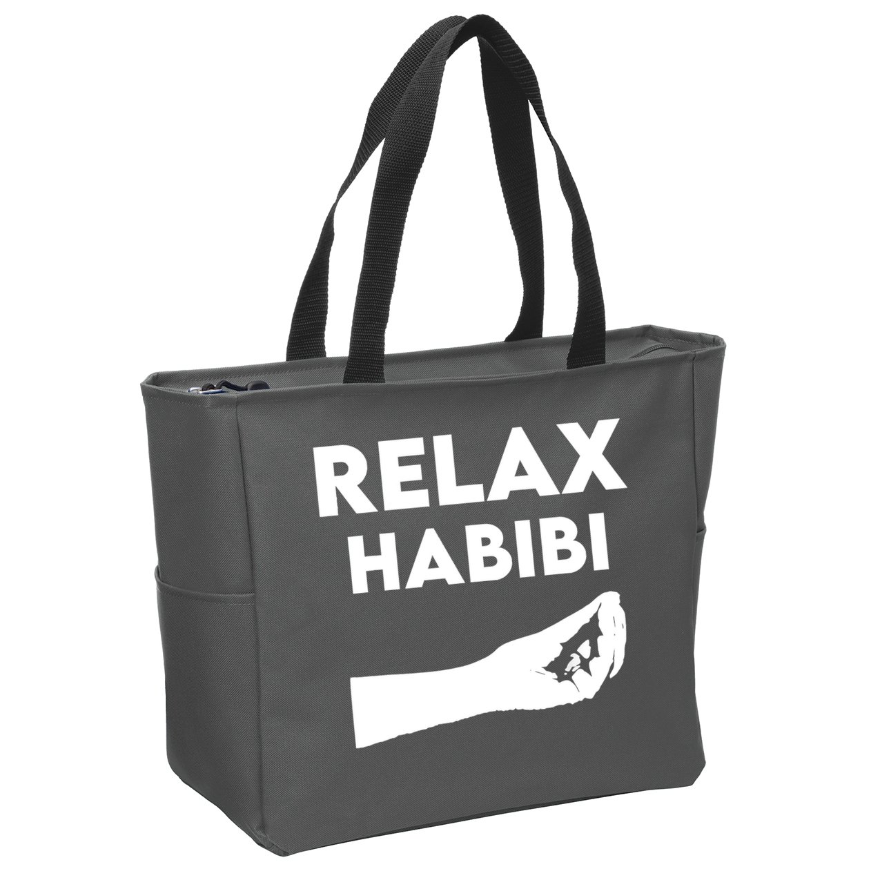 Relax Habibi Funny For Man Women Zip Tote Bag