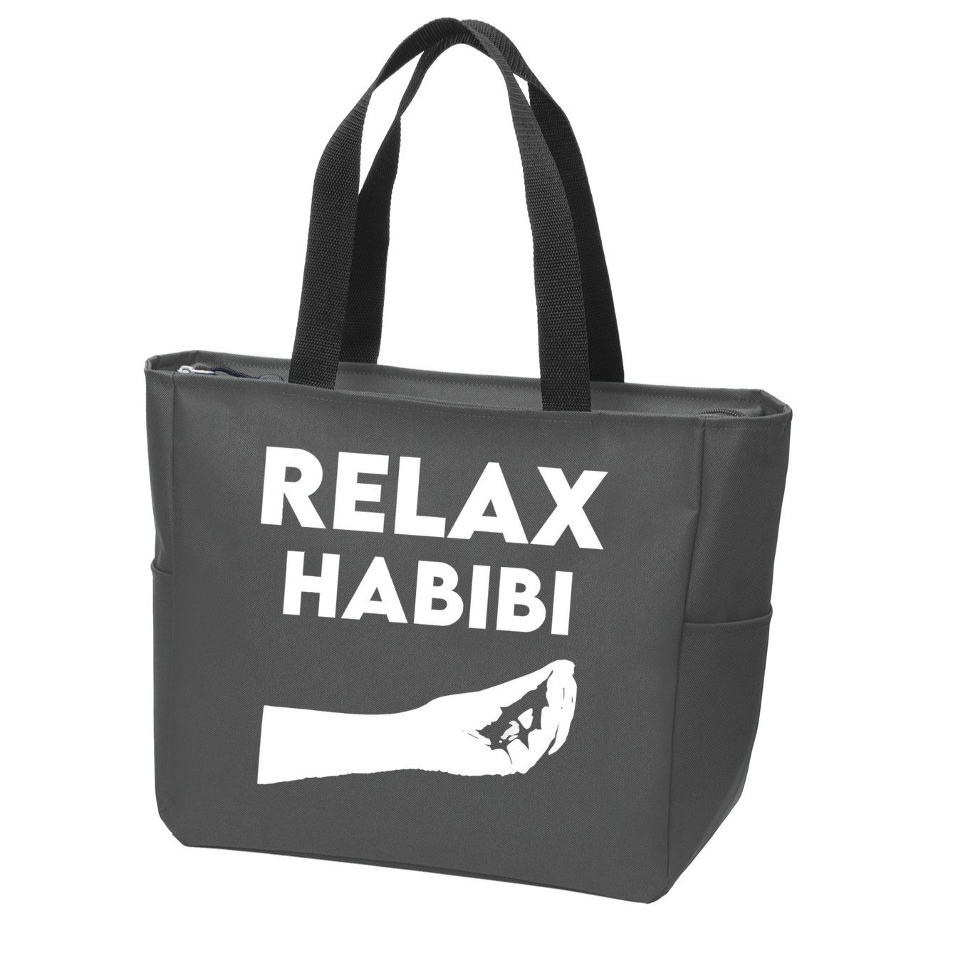 Relax Habibi Funny For Man Women Zip Tote Bag