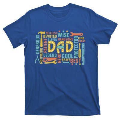 Retro Happy FatherS Day Dad Tools Best Dad Ever T-Shirt