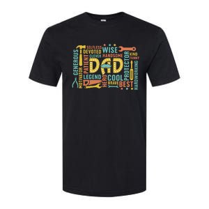 Retro Happy FatherS Day Dad Tools Best Dad Ever Softstyle® CVC T-Shirt