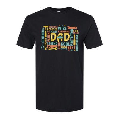 Retro Happy FatherS Day Dad Tools Best Dad Ever Softstyle® CVC T-Shirt