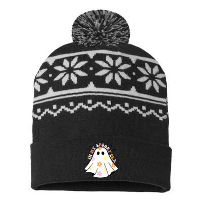 Retro Halloween Funny Ghost In My Spooky Era Spooky Season Gift USA-Made Snowflake Beanie